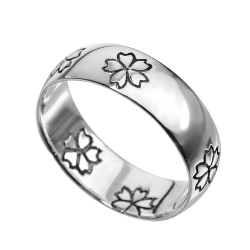 【有料刻印可能】サクラ リング シルバー さくら 桜 和柄 指輪 [シルバーリング]