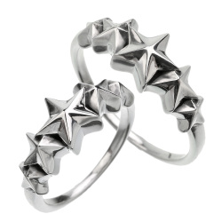 【ペア販売】ファイブ スター ライン ペアリング シルバー アクセサリー 指輪 星 リング [シルバーリング]