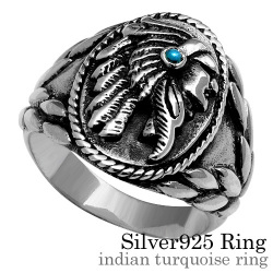 インディアン ターコイズ リング シルバー アクセサリー 指輪 [シルバーリング]
