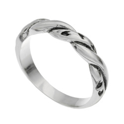 桜 ツイスト リング シルバー アクセサリー 指輪 さくら サクラ ねじり ロープ 花びら 細め 和 [シルバーリング]