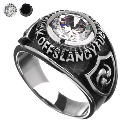 ジルコニア カレッジリング シルバー アクセサリー 指輪 [シルバーリング]