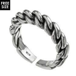 マウンテン ロープ リング シルバー アクセサリー 指輪 編み込み シンプル 925 [シルバーリング]