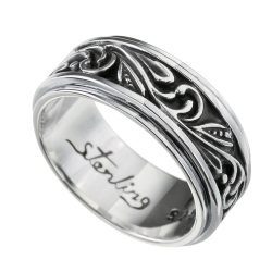 【有料刻印可能】ナチュラル アラベスク リング シルバー アクセサリー 指輪 [シルバーリング]