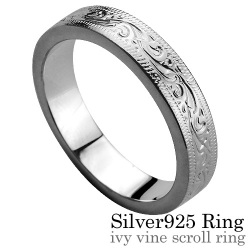 【有料刻印可能】アイビー ヴァインスクロール リング シルバー アクセサリー 指輪 [シルバーリング]