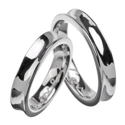 【ペア販売】インサイド ラブ ジルコニア ペアリング シルバー アクセサリー 指輪 [シルバーリング] リング