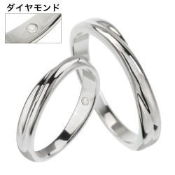 【有料刻印可能】【ペア販売】 ダイヤモンド インフィニティ ペアリング ペア シルバー アクセサリー リング 指輪 [シルバーリング]