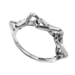 ツイスト インフィニティ チェーン リング シルバー アクセサリー 指輪 [シルバーリング]