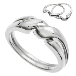 2連 パズル リング シルバー アクセサリー 指輪 パズルリング 知恵の輪 925 [シルバーリング]