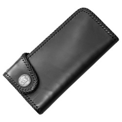 ニューブラック レザー ロングウォレット 革財布 [レザー]