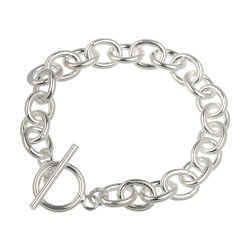 10mm Tバーチェーンブレスレット シルバー925 アクセサリー ブレスレット メンズ レディース シルバーブレスレット