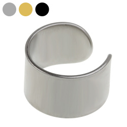 ステンレス 6mm幅平打ち イヤーカフ イヤカフ メンズ レディース アクセサリー [ステンレスピアス] 片耳用 (1個売り)