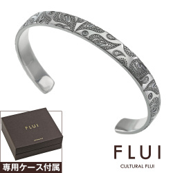 FLUI (フルイ) ブランド ペイズリー バングル シンプル メンズ アクセサリー CULTURAL FLUI カルトラルフルイ [シルバーブレスレット]