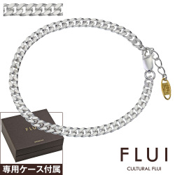 FLUI (フルイ) ブランド 喜平 チェーン ブレスレット 4mm メンズ アクセサリー CULTURAL FLUI カルトラルフルイ [シルバーブレスレット]