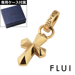 FLUI (フルイ) ブランド ゴールド マイクロエッジ クロス ペンダントトップ ペンダント トップ メンズ アクセサリー K10 CULTURAL FLUI カルトラルフルイ