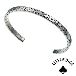 LITTLE DICE (リトルダイス) ブランド トランプ ダイス ライン バングル ブレスレット メンズ ブレスレット シルバー アクセサリー サイコロ トランプ [シルバーブレスレット]
