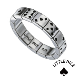 LITTLE DICE (リトルダイス) ブランド トランプ ダイス ラインリング メンズ リング シルバー アクセサリー [シルバーリング]