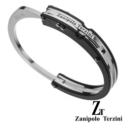 zanipolo terzini(ザニポロタルツィーニ) ツートーン ハンドカフス ブレスレット 手錠 リングブレスレット メンズ [ステンレスブレスレット] ステンレス アクセサリー