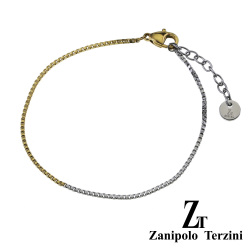 zanipolo terzini(ザニポロタルツィーニ) バイカラー ベネチアンチェーン ブレスレット メンズ レディース ユニセックス  [ステンレスブレスレット] ステンレス アクセサリー