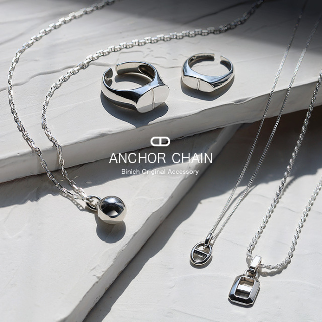 ペア販売】ラウンド アンカーチェーン ペアペンダント ペアネックレス  