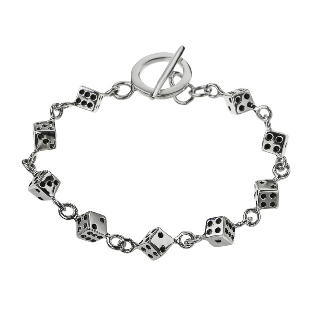 ダイスリンクブレスレット｜シルバーアクセサリー｜送料無料  