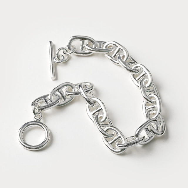 幅10mm アンカー チェーン ブレスレット シルバー アクセサリー 