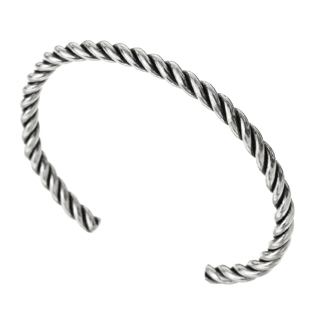 トリプル ライン ツイスト バングル シルバー925 アクセサリー 