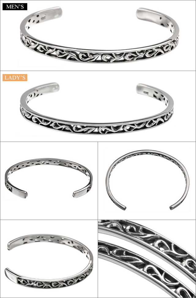 ペア販売】アラベスク ペアバングル シルバー アクセサリー [シルバー