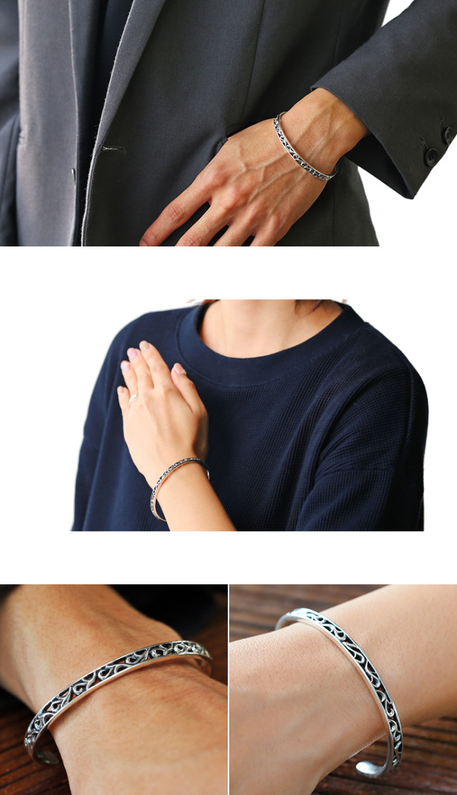 ペア販売】アラベスク ペアバングル シルバー アクセサリー [シルバー