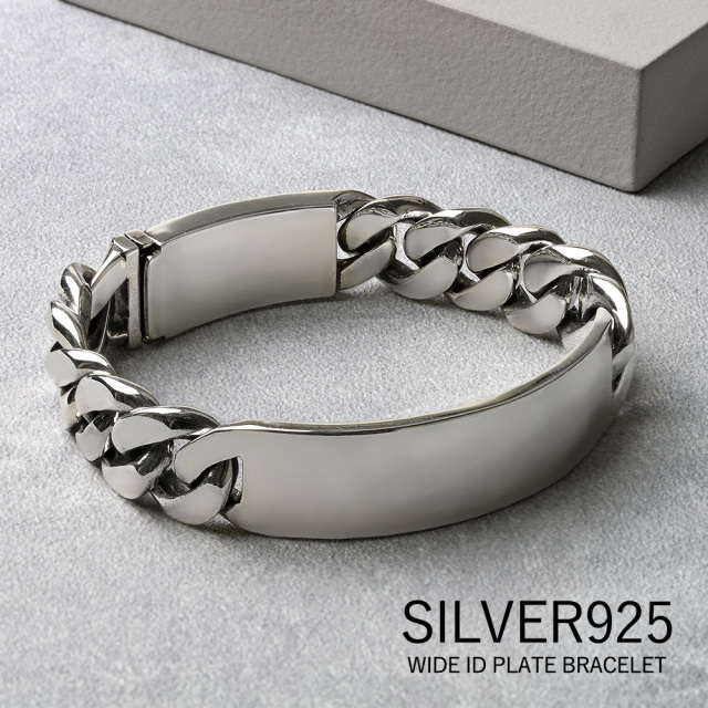 ワイド ID ブレスレット メンズ ブレスレット 喜平 アイディー