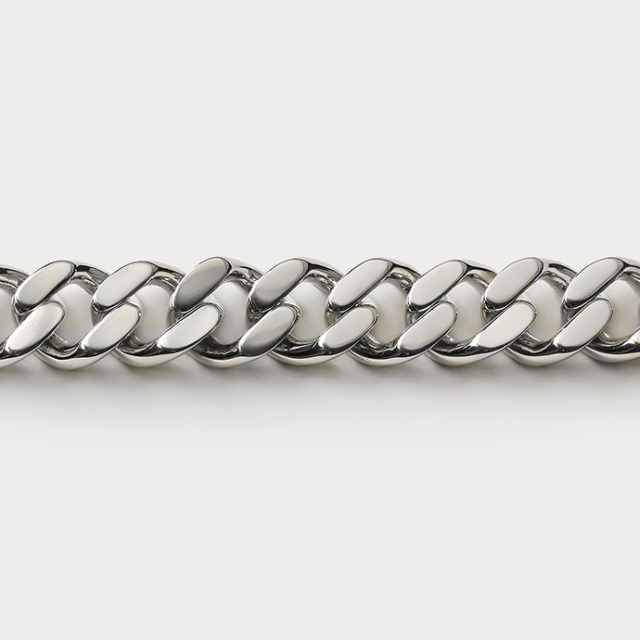 14mm 2面カット 喜平 ブレスレット シルバー925 アクセサリー 