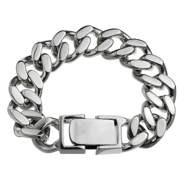 17mm 2面カット 喜平 ブレスレット シルバー925 アクセサリー  