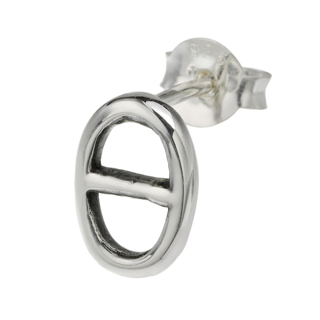 アンカーチェーン スタッド ピアス メンズ シルバー925 アクセサリー