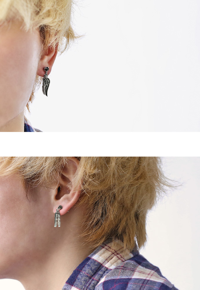 ダブルウイングドロップピアス｜シルバーアクセサリー