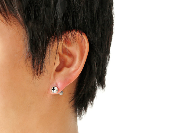 プラス ボルト ネジ スタッドピアス シルバー アクセサリー ピアス