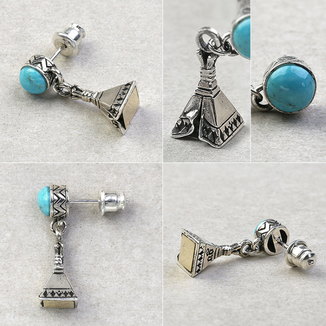 GARNI ターコイズ 片耳用ピアス GARNI ターコイズ 片耳用ピアス