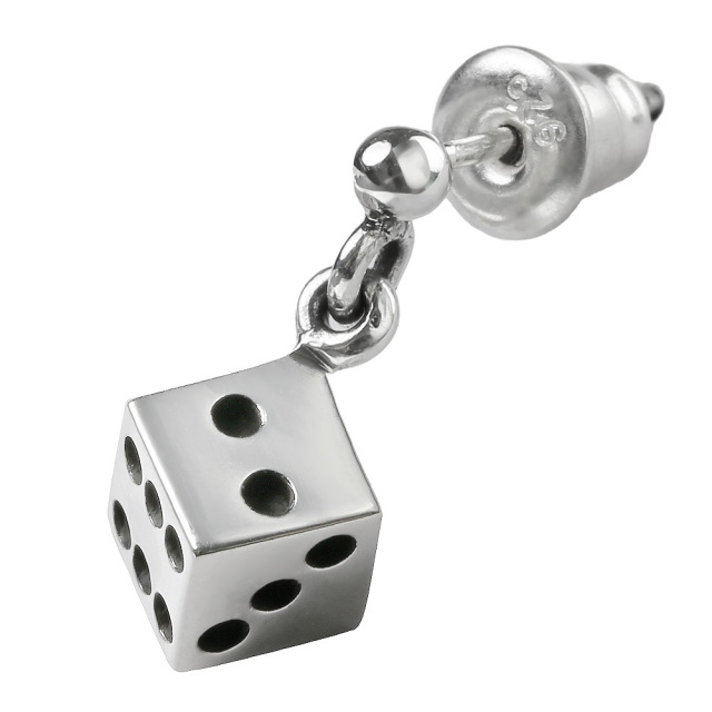 ダイスドロップピアス｜シルバーアクセサリー｜ラッピング無料