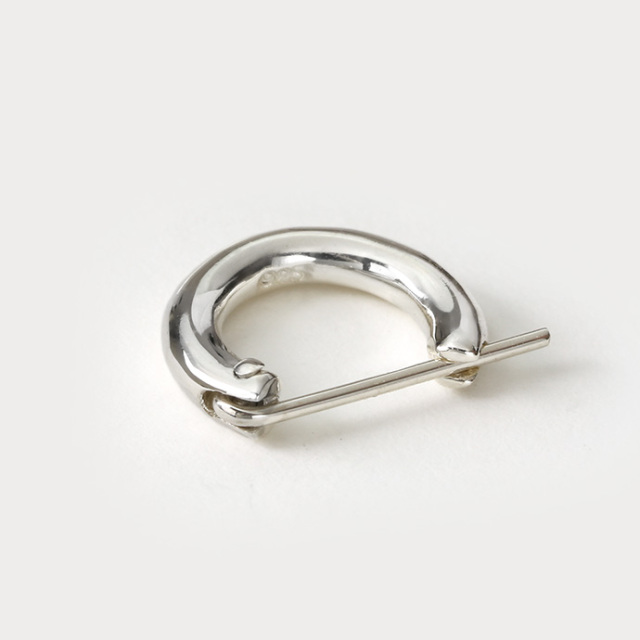 11mm クロッシング フープ ピアス メンズ ピアス シルバー