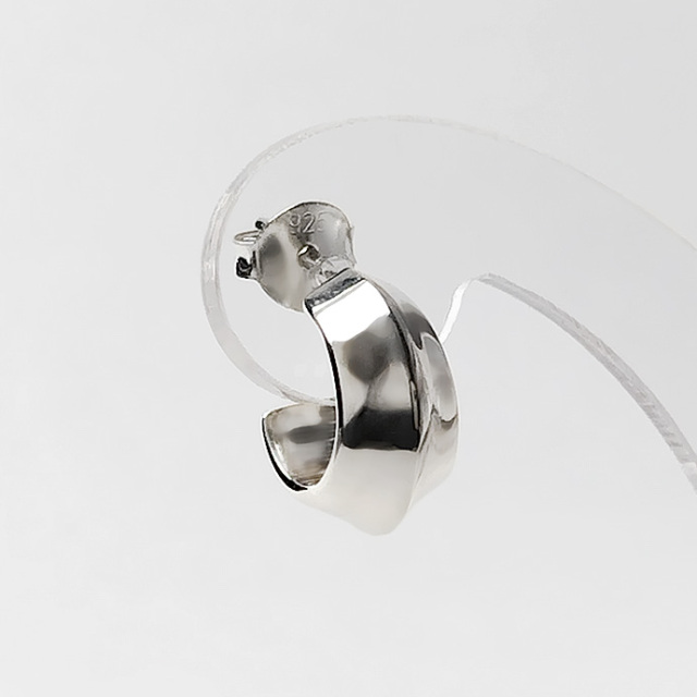 ワイド フープ スタッドピアス メンズ ピアス シルバー アクセサリー