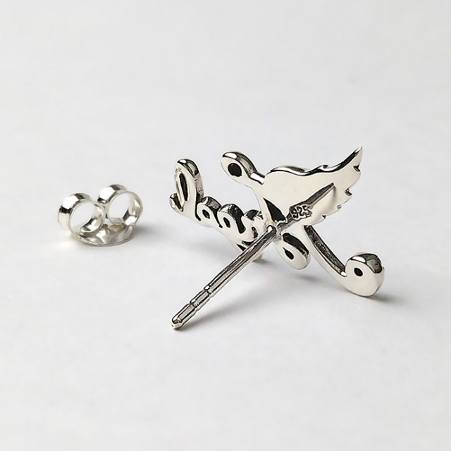 エンジェル ジルコニア ピアス メンズ レディース シルバー925 