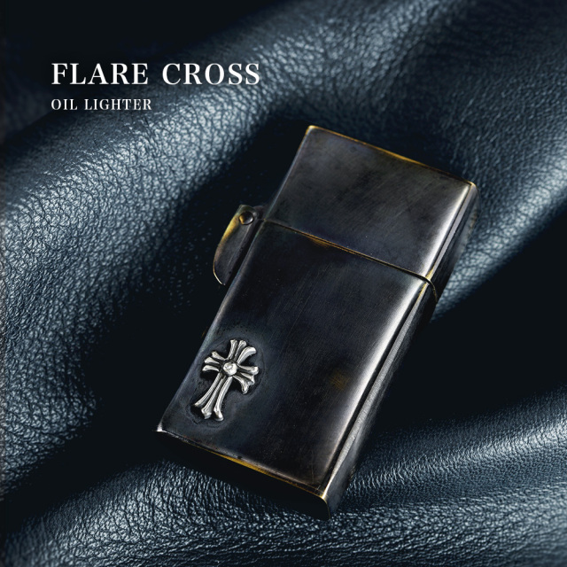 クロス ブラックカラー オイルライター スリム 真鍮 ブラス