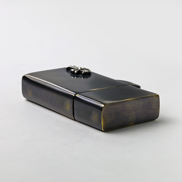 クロス ブラックカラー オイルライター スリム 真鍮 ブラス