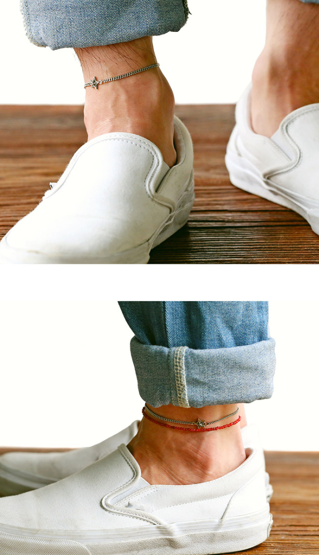 YOSTER アンクレット チェーンタイプ 金属製 Star Chain Anklet(スター チェーン アンクレット