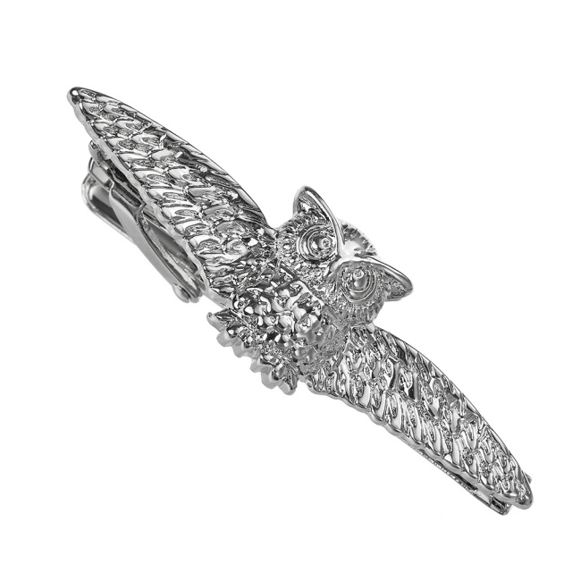 ミミズク ネクタイピン フクロウ メンズ アクセサリー クリップ