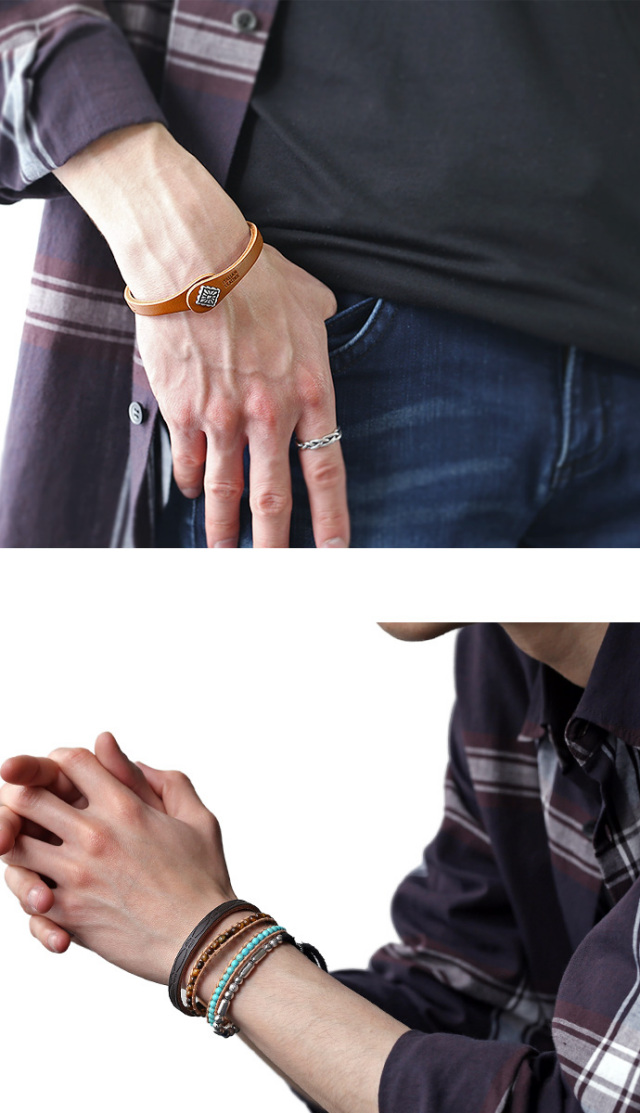 フラワー コンチョ レザー ブレスレット アクセサリー ブレス メンズ 革