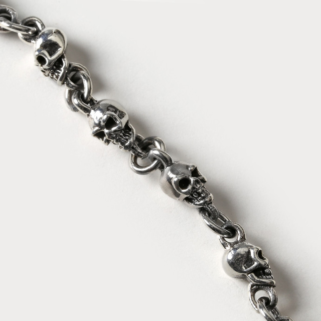 スカルチェーンネックレス｜シルバーアクセサリー｜ラッピング無料 