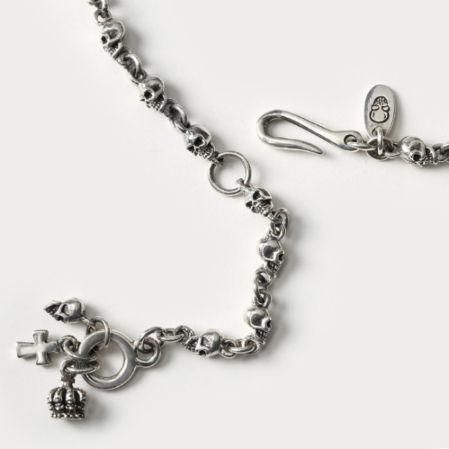スカルチェーンネックレス｜シルバーアクセサリー｜ラッピング無料 