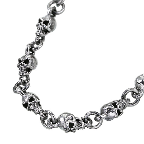 スカルチェーンネックレス｜シルバーアクセサリー｜ラッピング無料 