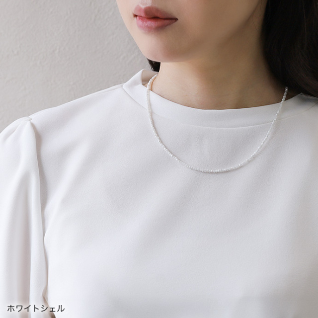 大人気!! 4℃ シルバー 大粒ジェムストーンネックレス ムーンストーン/パール シルバーネックレス(淡水真珠/カボション