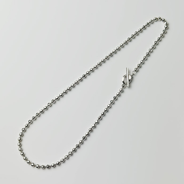 カット ボールチェーン 喜平マンテル ネックレス 45cm 幅4mm メンズ