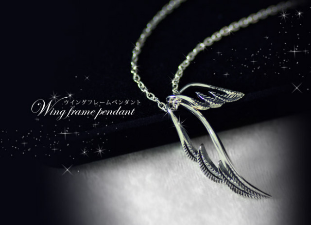 シルバー 羽根ペンダントとバングルセット　最終価格 ウイングフレームペンダント｜シルバーアクセサリー｜ラッピング無料